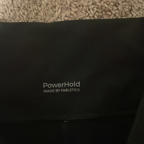 Fabletics 9inch Black Biker Shorts Power hold Size Medium - Picture 2 of 3
